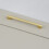 (128mm Handle) Brushed Brass Handle Slim Square Pull 8
