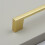 (128mm Handle) Brushed Brass Handle Slim Square Pull 10
