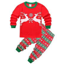 (3-4 Years, F) Christmas Kids Boys Girls Pajamas Pyjamas Pjs Set Toddler Long Sleeve Tops Trousers Sleepwear Nightwear Xmas Theme Outfits Loungewear