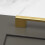 (320mm Handle) Brushed Brass Handle Slim Square Pull 7