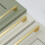 (320mm Handle) Brushed Brass Handle Slim Square Pull 16