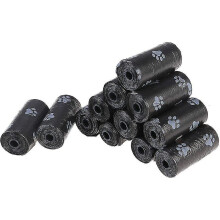 Poop Bags for Dogs, Cats, Pets, Black, 12 Rolls (180 Bags Total)