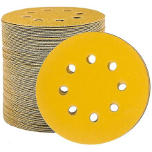 125mm Sandpaper Sanding Discs, 100 Sanding Discs Sander Sanding Pads Round 8 Holes 180 Grit for Sanding Polishing Derusting,taudace