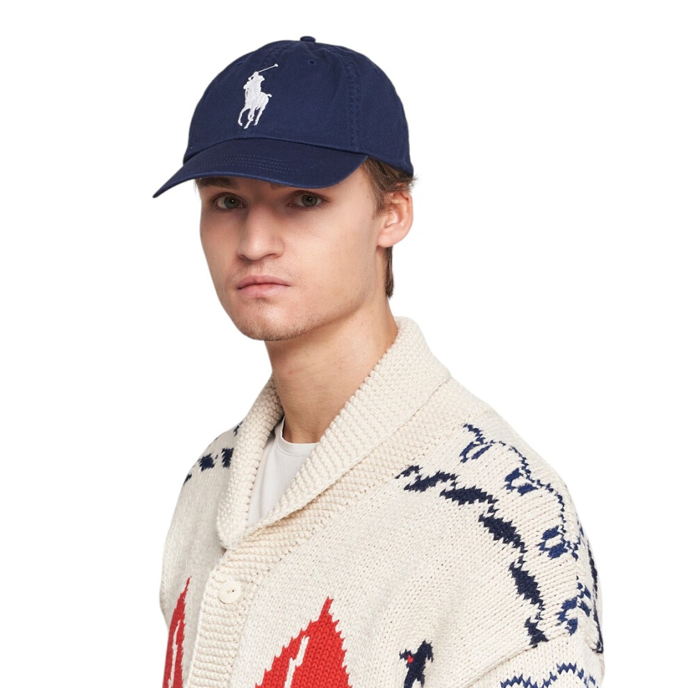 (One Size, Blue) Polo Ralph Lauren Mens Caps Big Pony Chino Ball Cap Baseball Caps New