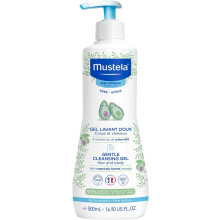 Mustela Gentle Cleansing Gel With Avocado For Hair & Body 500mL | Moisturizing & Nourishing | Baby & Kids Safe | Soap-Free | Hypoallergenic