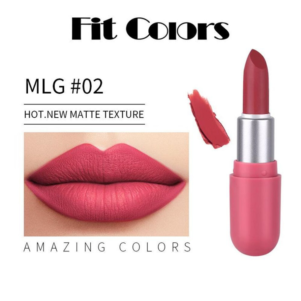 (02#) Mini Capsule Matte Lipstick Mist Velvet Non-fading Portable Mini Lipstick