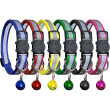 6pcs Breakaway Cat Collar with Reflective Nylon Strip And Bell, Safe And Durable