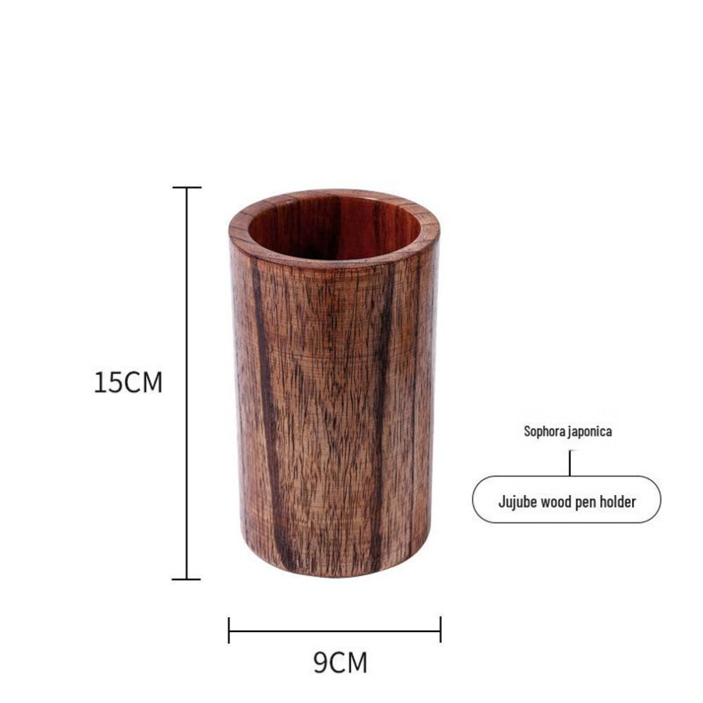 (as the picture, pen holder) "acacia Wood Kitchen Utensil Set: Includes Large Non-stick Cooking Shovel, Soup Spoon, And Anti-scalding Shovel"
