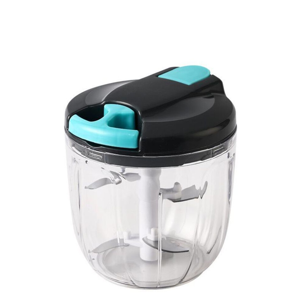 (black,blue, 900ml) Creative Vegetable Cutter Manual Multi -functional Meat Grinding Machine Broken Vegetable Machine Kitchen Dumplings Dumplings Stuffed Garlic