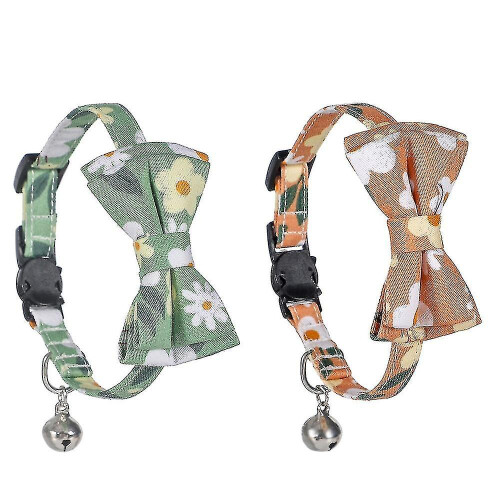 Set Of 2 Classic Checkered Escaped Cat Collar