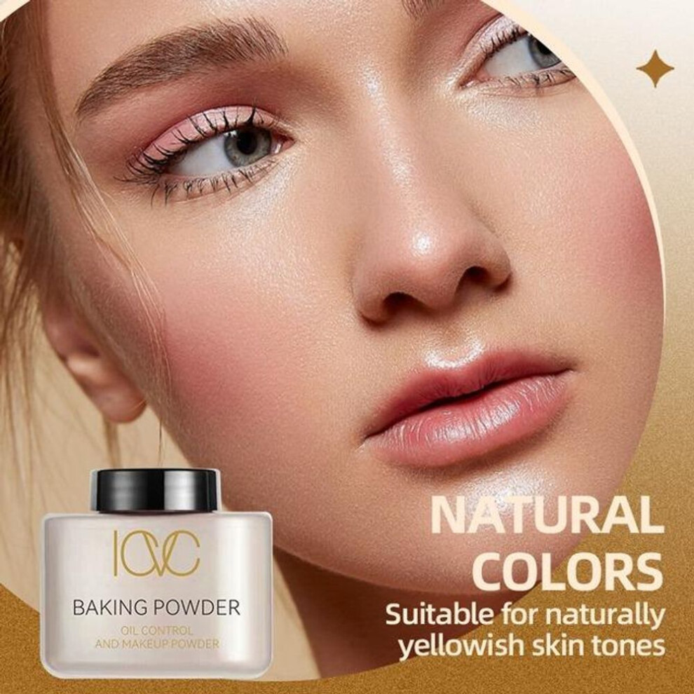 (01 Natural Color) Matte Finish Loose Powder Oil-control Absorbs Oil Not Water Silky Smooth Face Foundation Makeup Setting