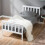 Single Bed White Solid Pine Wooden Frame 190 x 90 cm (3FT) 3