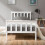 Single Bed White Solid Pine Wooden Frame 190 x 90 cm (3FT) 4