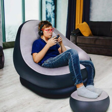 Inflatable Lounger & Ottoman | Crystals | Indoor/Outdoor