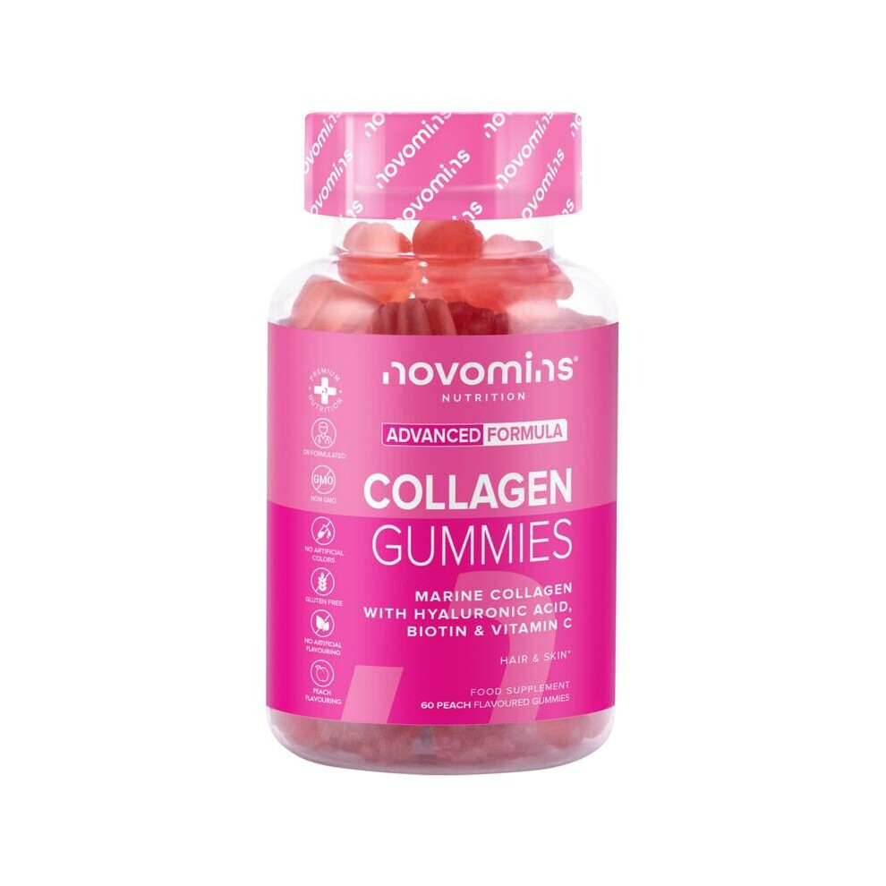 Collagen Gummies for Hair, Skin, & Nail Support with Biotin, Vitamin C, & Hyaluronic Acid