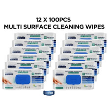 Multi-Surface Cleaning Wipes | Pack of 12 x 100