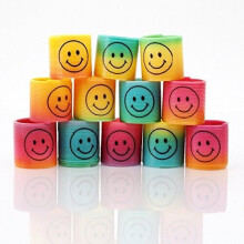 Shatchi 24 Pcs Mini Smiley Gesicht Kunststoff Frühling Spielzeug - Ideal Party Tasche Pinata Füller