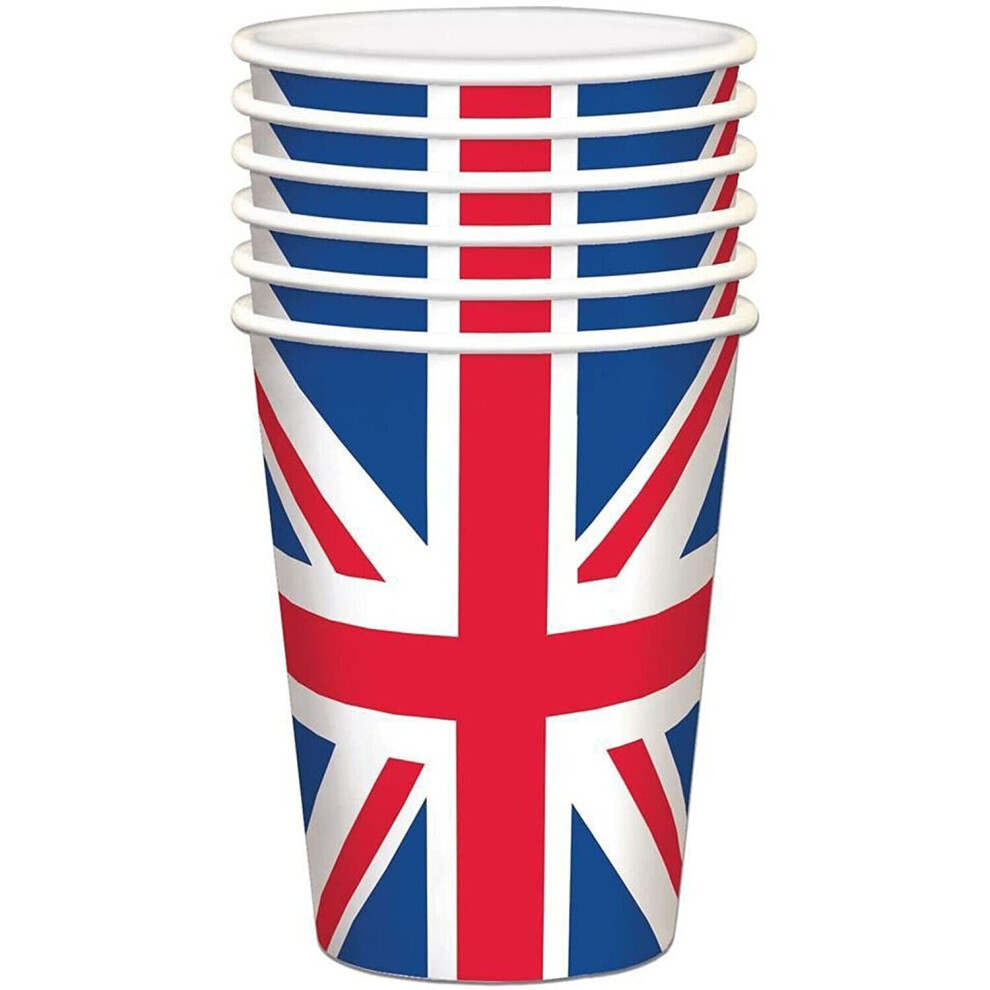 SHATCHI Britain GB UK Union Jack Napkins/Cups/Table Cover/Plates Serviettes Tableware Party Supplies Sporting Events Pub BBQ...