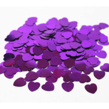 SHATCHI 14 Gram Jumbo/Small Heart Shape Confetti Wedding Anniversary Birthday Mother's Day Party Table Gifts Decorations, Purple