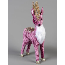 Christmas Figure Reindeer 35cm Burgundy Tabletop Centerpiece Xmas Window Decor