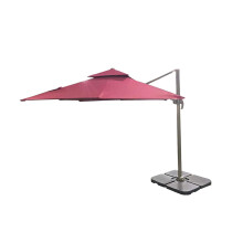 3M Freischwingender Garten-Sonnenschirm, Verstellbarer Terrassenschirm 360 drehbar