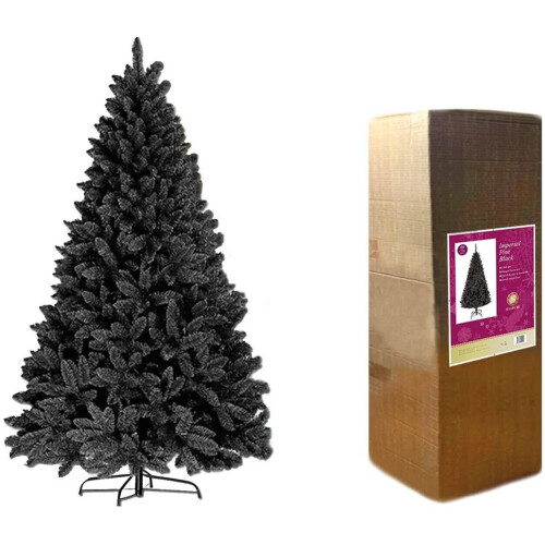 5ft/1.5m Black Bushy Imperial Pine Artificial Christmas Tree 404 Pencil Point Tips