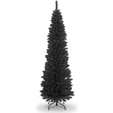 7Ft/2.1M künstliche schwarz gefrostet schlank Weihnachten Bleistift 625 spitzen Spitzen