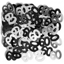 SHATCHI Schwarz und Silber 60. Geburtstag Konfetti Dekorationen Party Tisch Karten Sprinkles Geschenke 14g Unisex