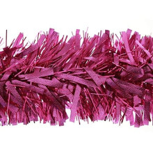 SHATCHI 1.8m/6Ft Deluxe dicken klobigen breiten heißen rosa glänzenden Lametta Girlande Weihnachtsbaumschmuck