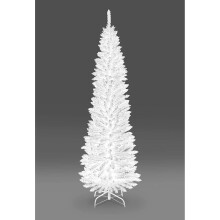8Ft/2.4M Artificial White Frosted Slim Christmas Pencil 828 Pointed Tips