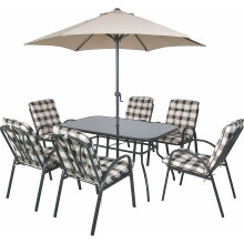 3m Beige Banane Tisch Sonnenschirm Garten Strand Terrassenschirm Freischwinger