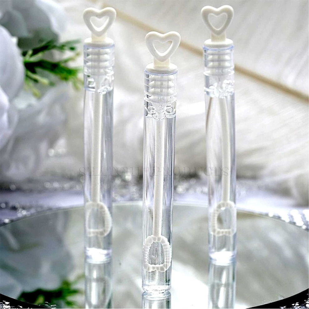 Shatchi 96 Wedding Wand Heart Tube Bubble Favours Table Decoration Party Accessories