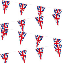 SHATCHI 40M Jubilee Union Jack Wimpel Dreieck Königin Familie Royal Street GB Flagge Party