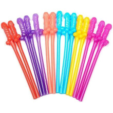 SHATCHI Willy Strohhalme Mädchen Hochzeit Junggesellinnenabschied Junggesellinnenabschied Spaß Party Getränk Zubehör, Multicolour, 10er Pack