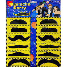 12 Self-Adhesive Fake Moustaches Stag Hen Party Dress Accessories
