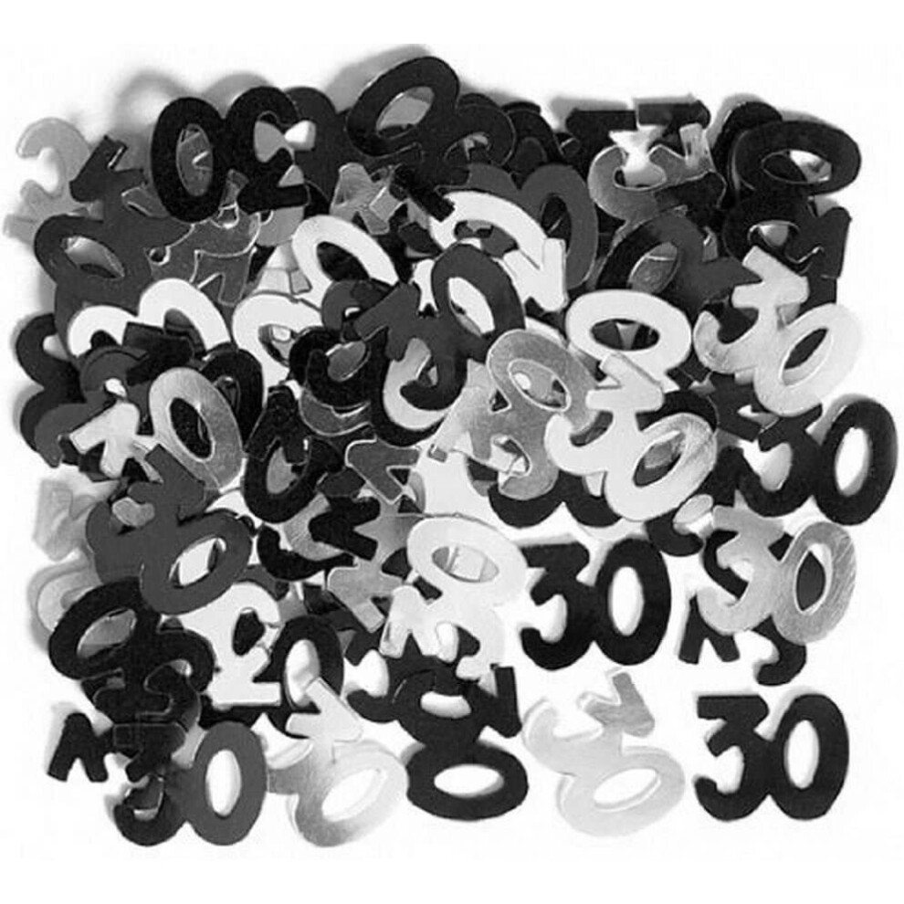 SHATCHI 14G 30th Black Happy Birthday Anniversary Party Glitz Table Confetti Sprinkles Decorations