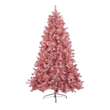6Ft/1.8M Artificial Christmas Tree Rose Gold Shiny Tinsel Tips Bushy Look