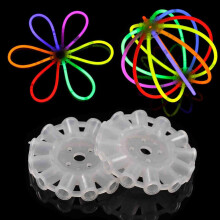 10pcs Runde & 10pcs Quadratische Glowsticks Armbänder Verbinder Zubehör