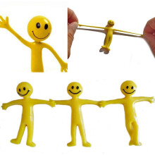 SHATCHI 20 x Gelb Smiley Stretchy Männer Mann Party Tasche Piñata Spiele Strumpf Füller Tasche Geld Spielzeug Geschenke Junge Mädchen Kinder