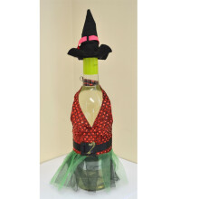 Standard Size Wine Bottle Cover Party Decor Tableware Pub Witch Dress