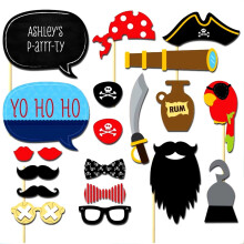 20Pcs Piraten Foto Booth Requisiten Halloween Zubehör Kinder Spaß