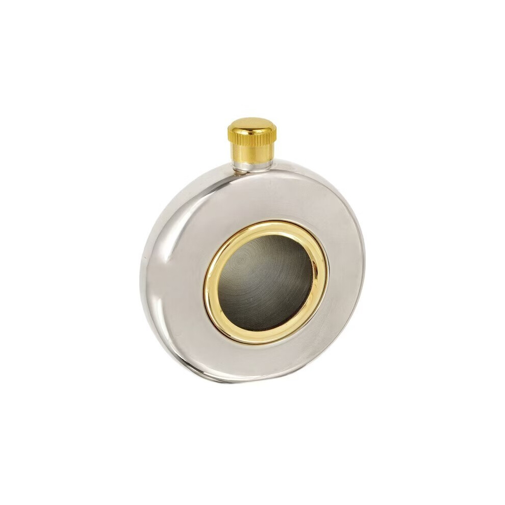 Two-Tone Stainless Steel Porthole Hip Flask-image-OPC-PFZX76B-NEW