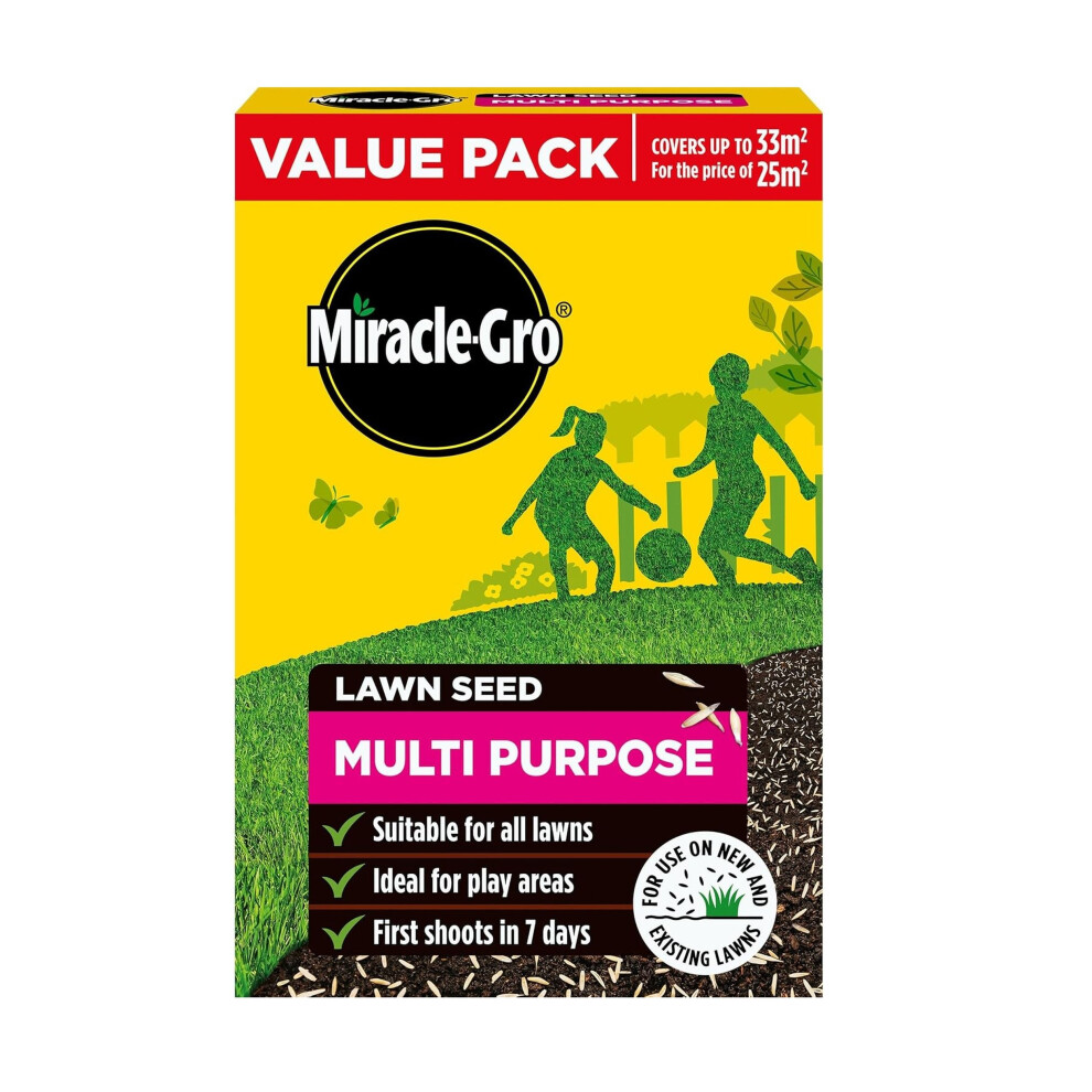Multi Purpose Lawn Seed 33m2 Ryegrass Fine fescues Grass Seed 1kg