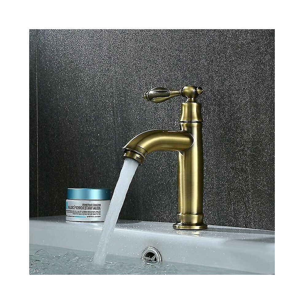 European Antique Copper Basin Faucet Retro Basin Faucet Green Bronze Faucet Single Cold Water Faucet 5778930555505