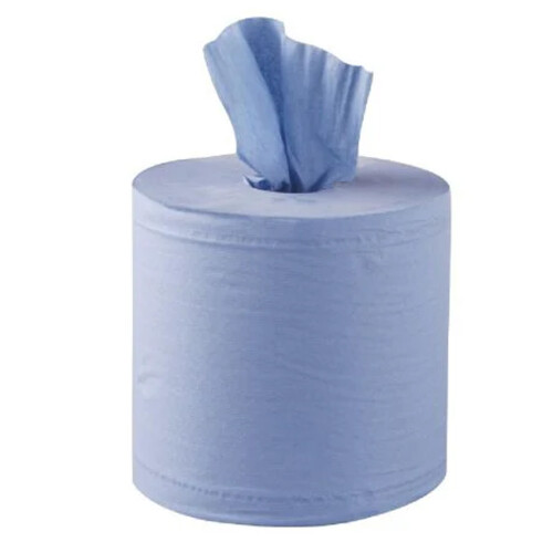 12 x Highly Absorbent 2Ply Blue Embossed Centrefeed Paper Rolls 1