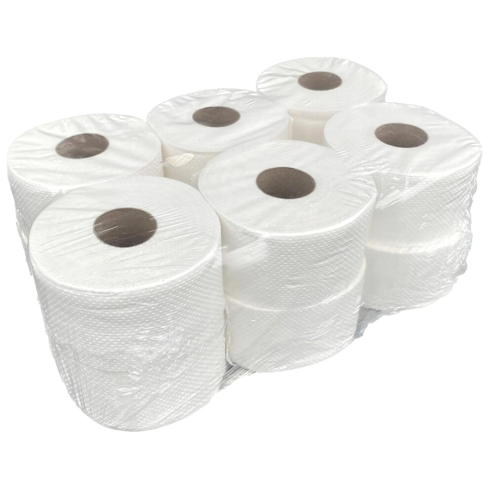 Storm Trading Group 6 X Highly Absorbent Embossed Multipurpose Centrefeed Rolls White