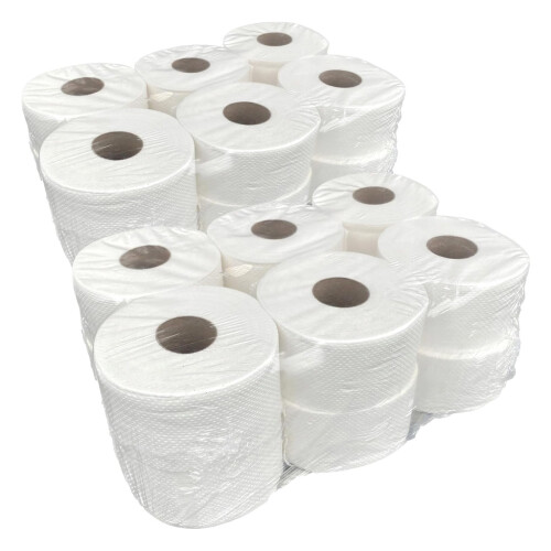 6 x White Highly Absorbent Embossed Multipurpose Centrefeed Rolls 2
