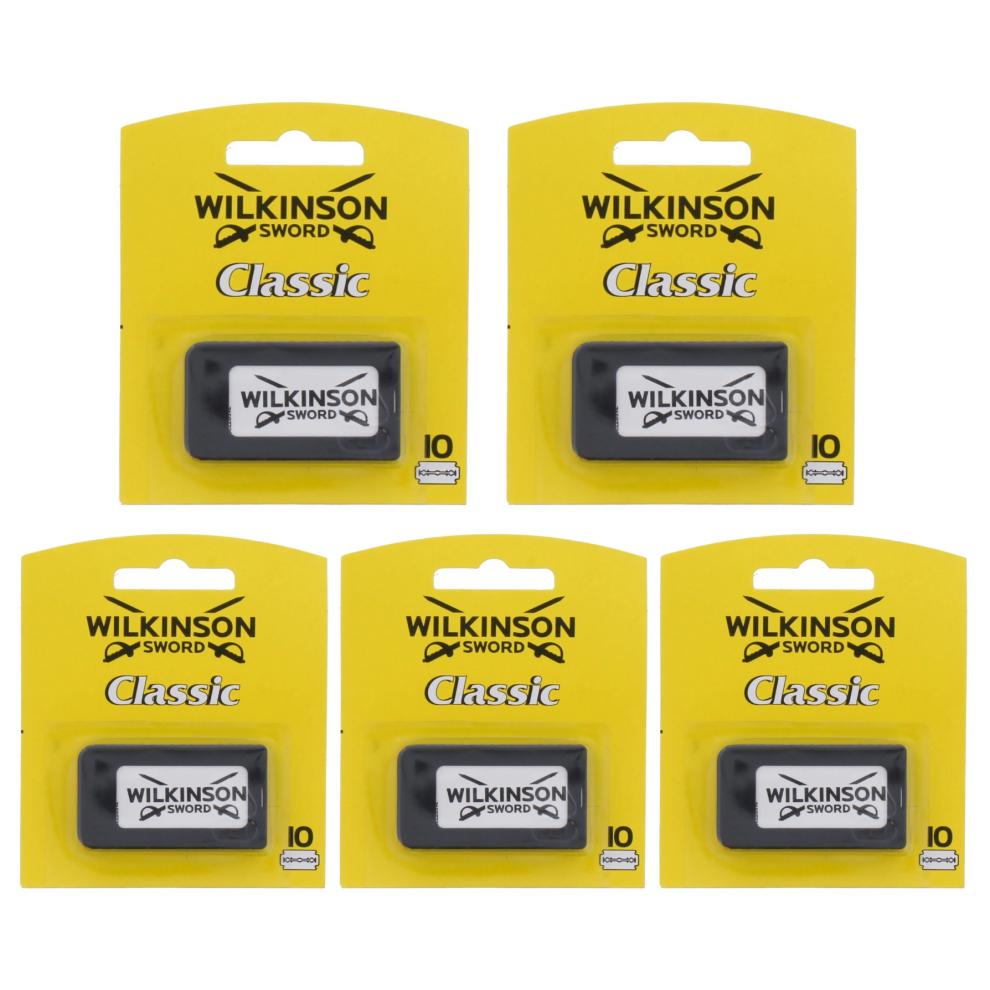 50pc Wilkinson Sword Double Edge Razor Blades Original