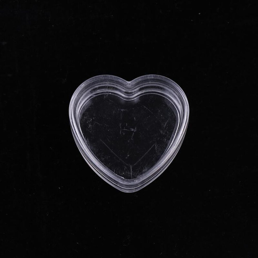 10pcs Heart Shape Clear Plastic Jar Empty Small Cream Pot Mini Cream Sample