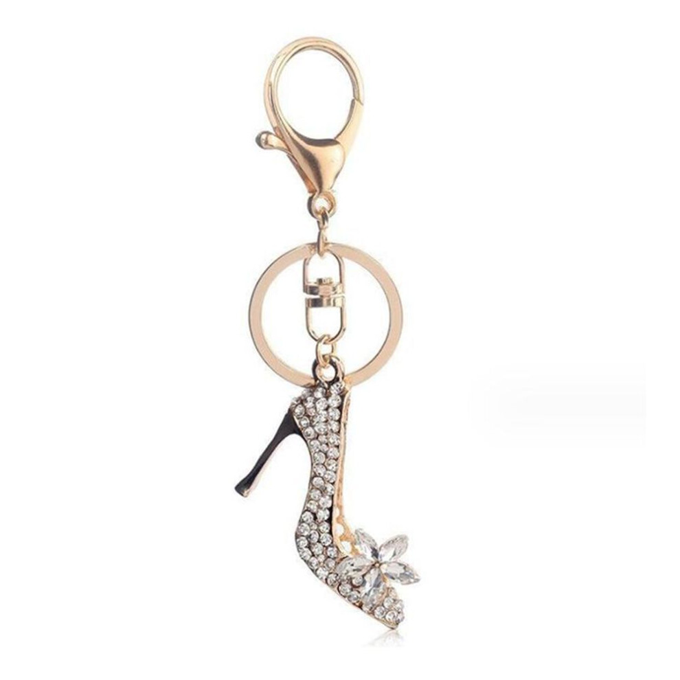 (Other) High Heel Shoe Keychain Purse Car Shiny  Key Chain Bag Decorative Alloy Keyring